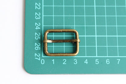 Rectangular Slider - 1 inch, One Movable Pin, Brass - KEY Handmade
 - 4