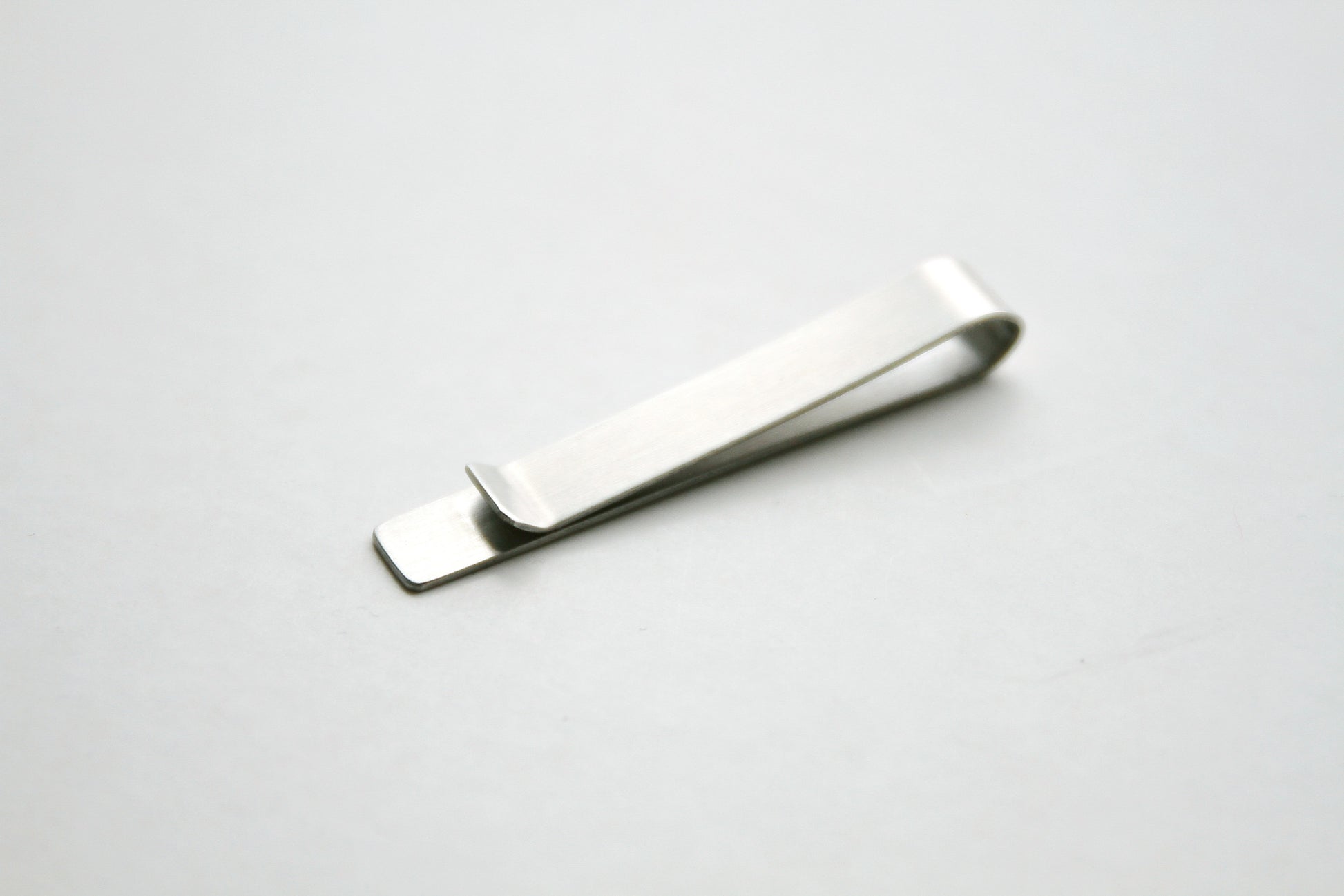Tie Clip - 55 x 8 mm, Slide Bar, Matte Silver Color - KEY Handmade
 - 3