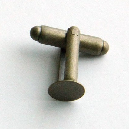 Cufflink Blank Hardware - 8mm, Flat Glue Pad.