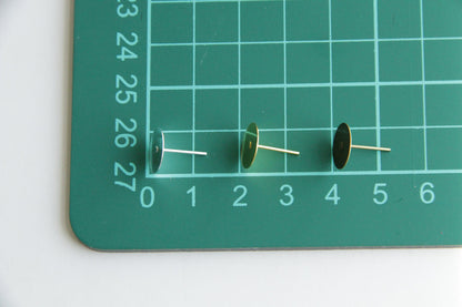 Earring Post - 10mm Flat Glue Pad - KEY Handmade
 - 2