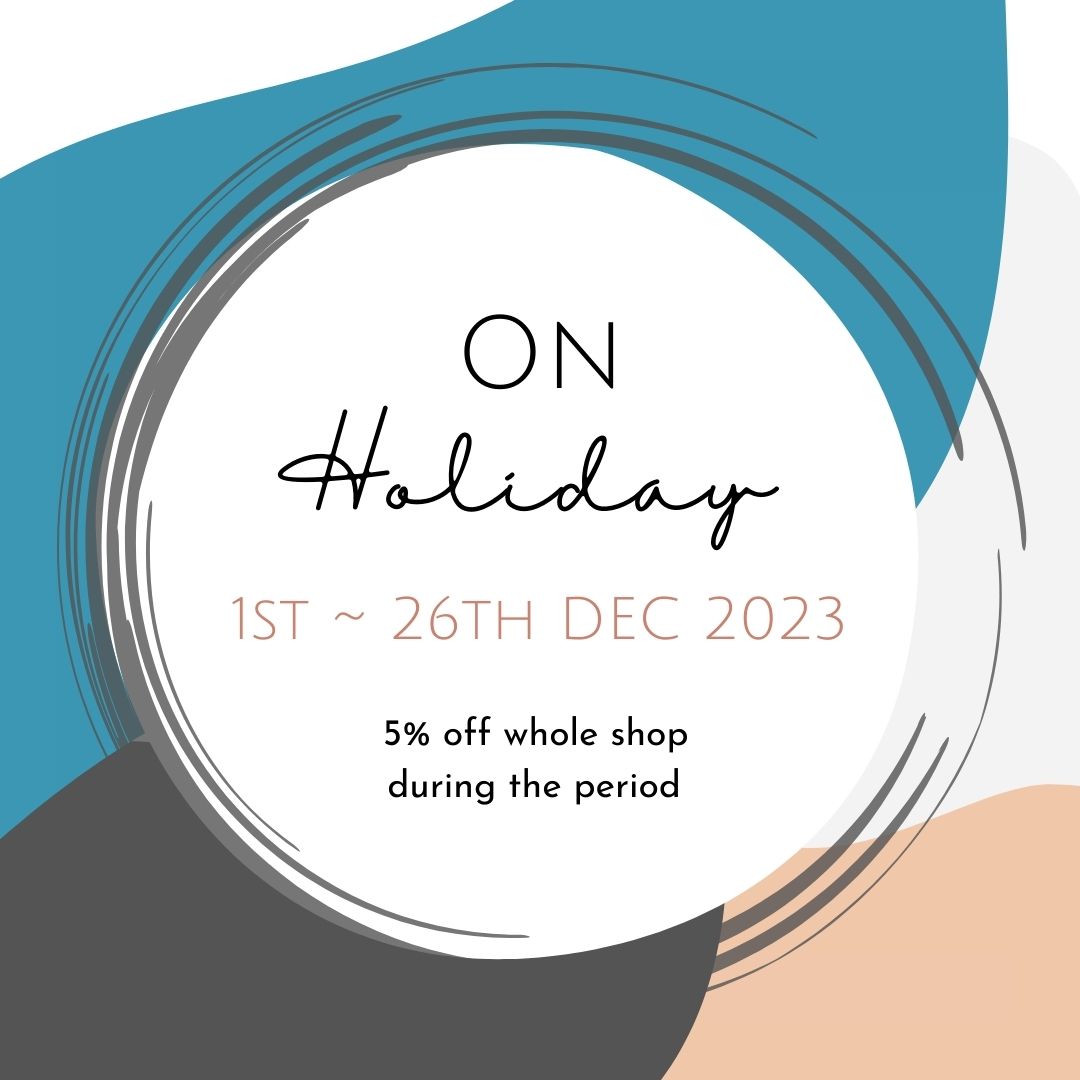 Shop on holiday from 1st to 26th December 2023