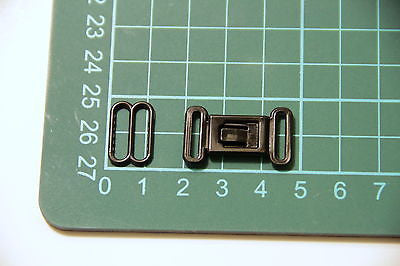 Bow Tie Hardware - 13mm, Plastic, Slide and Press Release Buckle, Black - KEY Handmade
 - 3