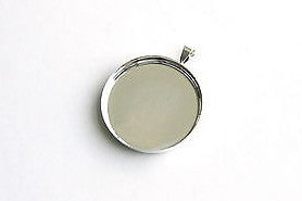 Cabochon Setting- 25mm, Blank Tray Pendant, Silver - KEY Handmade
 - 1