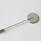 Lapel Pin Hardware - 65mm Long, 20mm Setting with Serrated Edge, Metal, Silver
