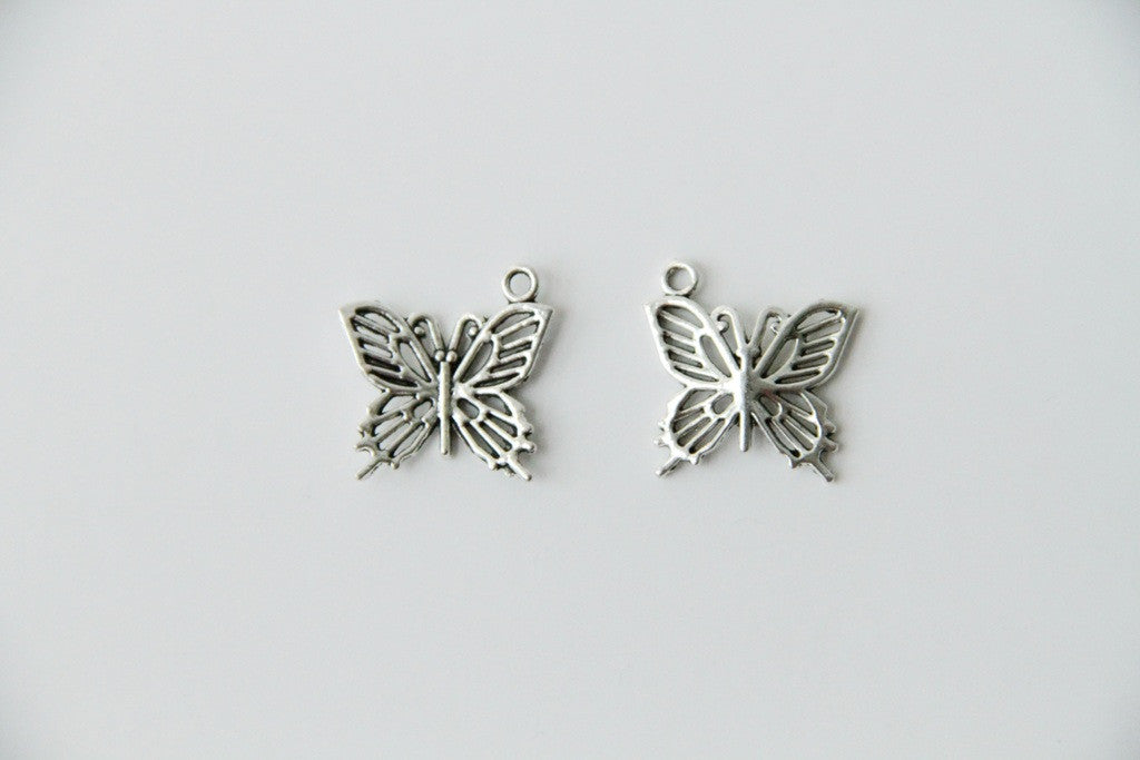 Charm - Butterfly, Antique Silver - KEY Handmade
 - 1
