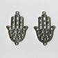 Connector - Hamsa, Antique Silver - KEY Handmade
 - 1
