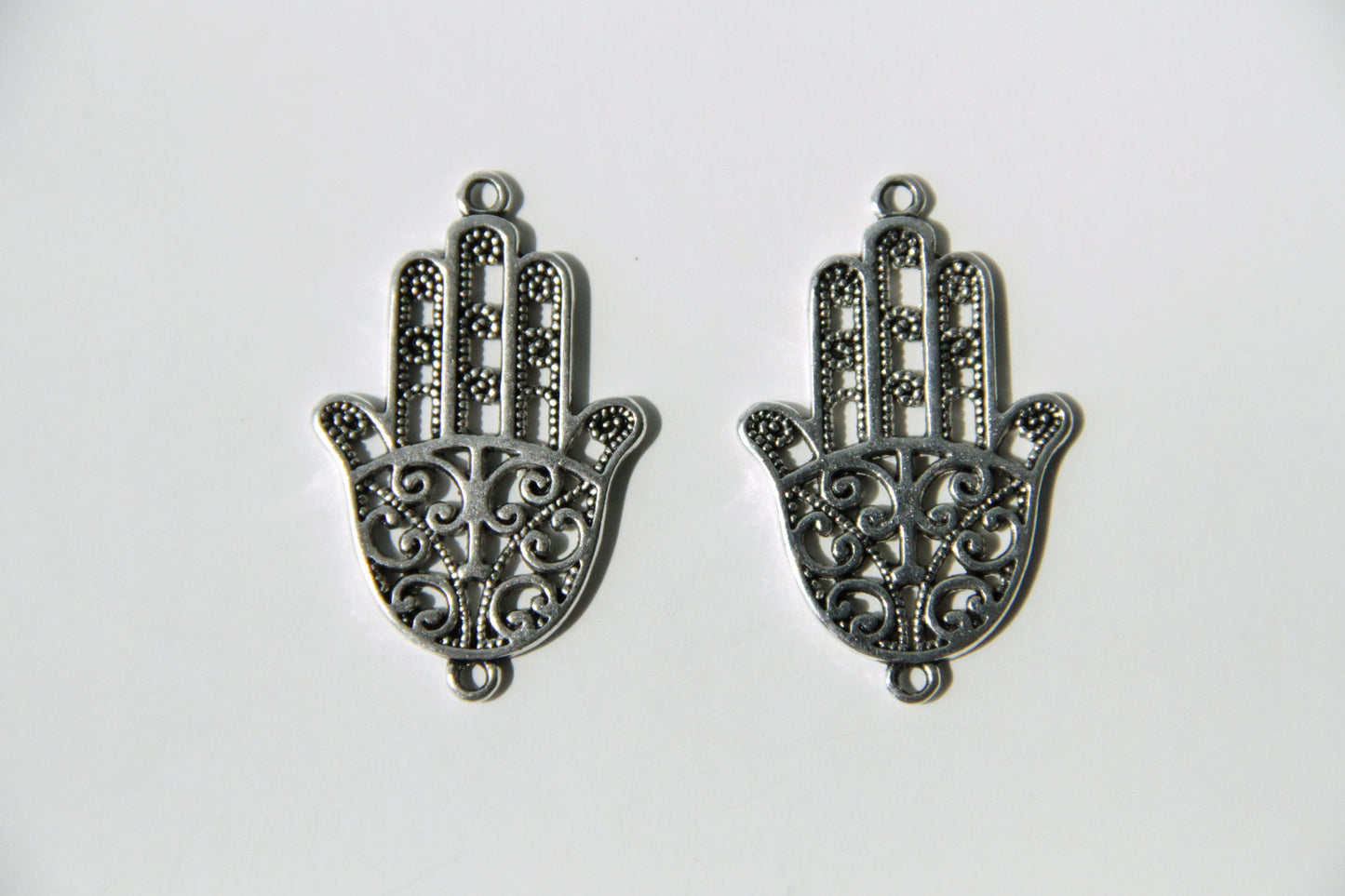 Connector - Hamsa, Antique Silver - KEY Handmade
 - 1
