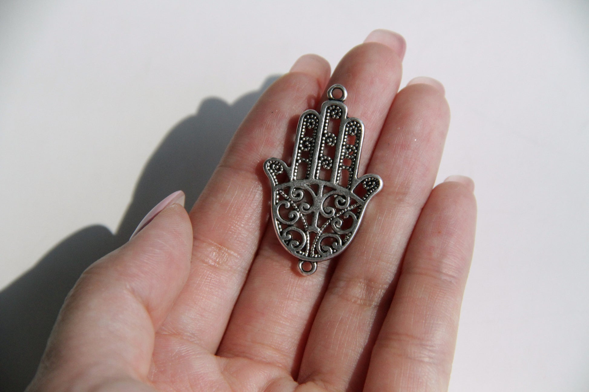 Connector - Hamsa, Antique Silver - KEY Handmade
 - 2