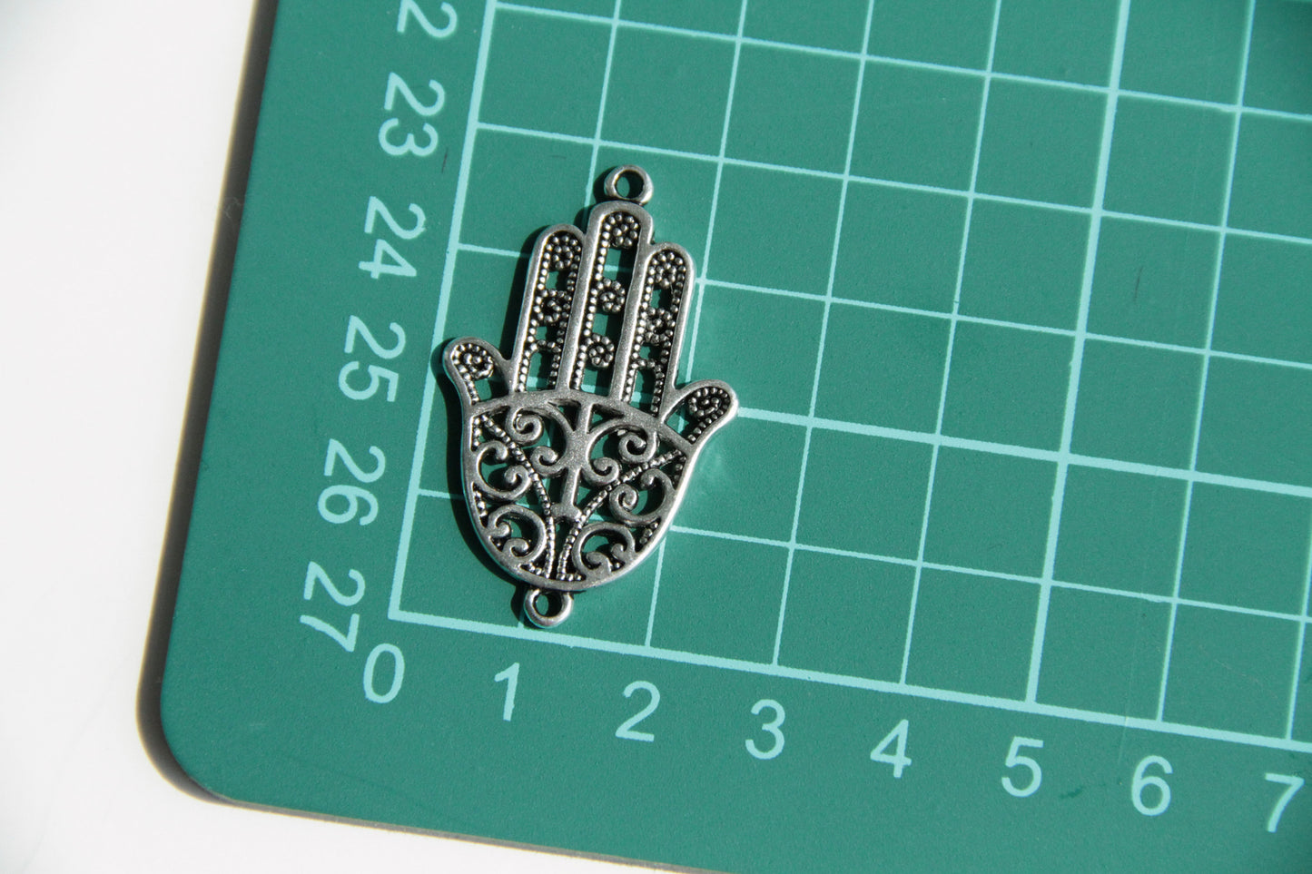 Connector - Hamsa, Antique Silver - KEY Handmade
 - 3