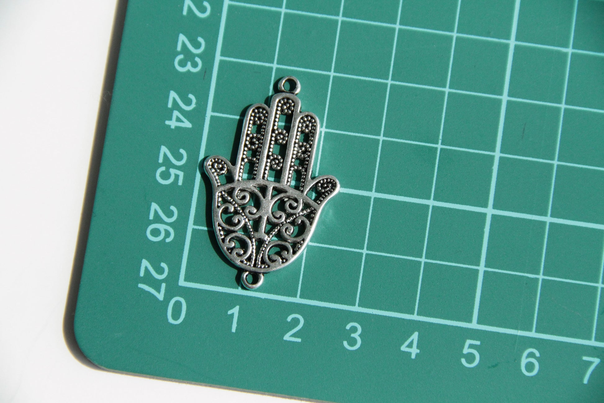 Connector - Hamsa, Antique Silver - KEY Handmade
 - 3