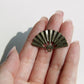 Charm - Oriental Fan, Antique Brass - KEY Handmade
 - 2
