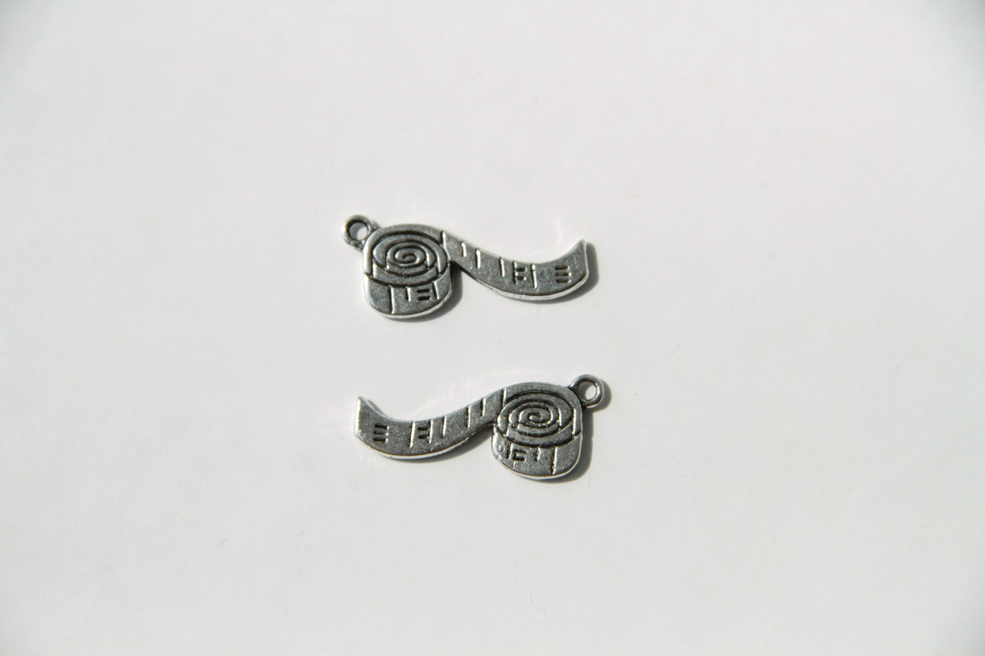 Charm - Measuring tape, Antique Silver - KEY Handmade
 - 1