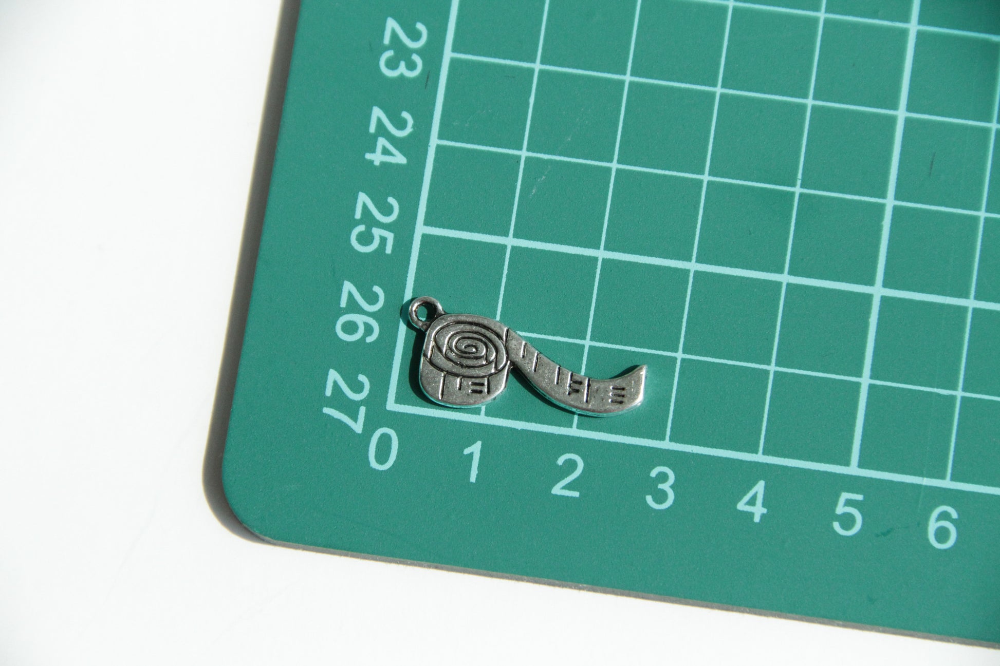 Charm - Measuring tape, Antique Silver - KEY Handmade
 - 3