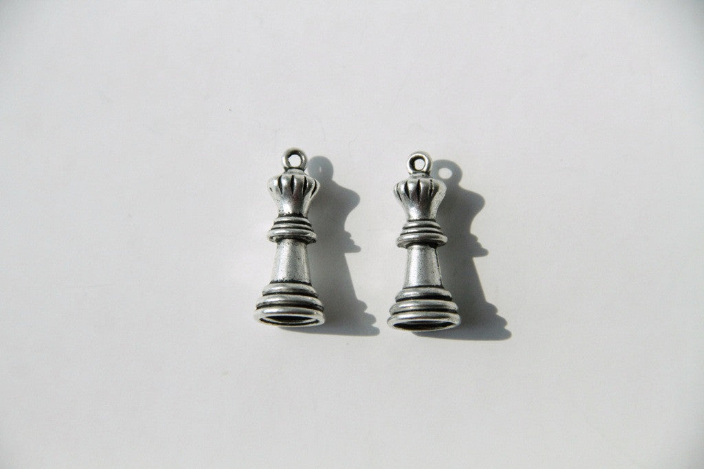 Charm - Chess Piece, Antique Silver - KEY Handmade
 - 1