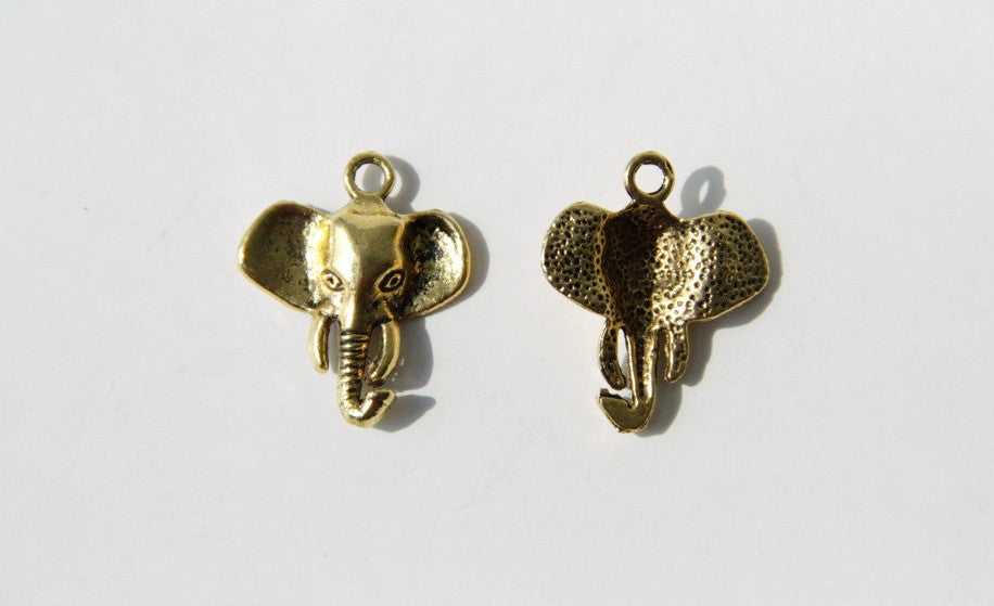Charm - Elephant, Antique Brass - KEY Handmade
 - 1