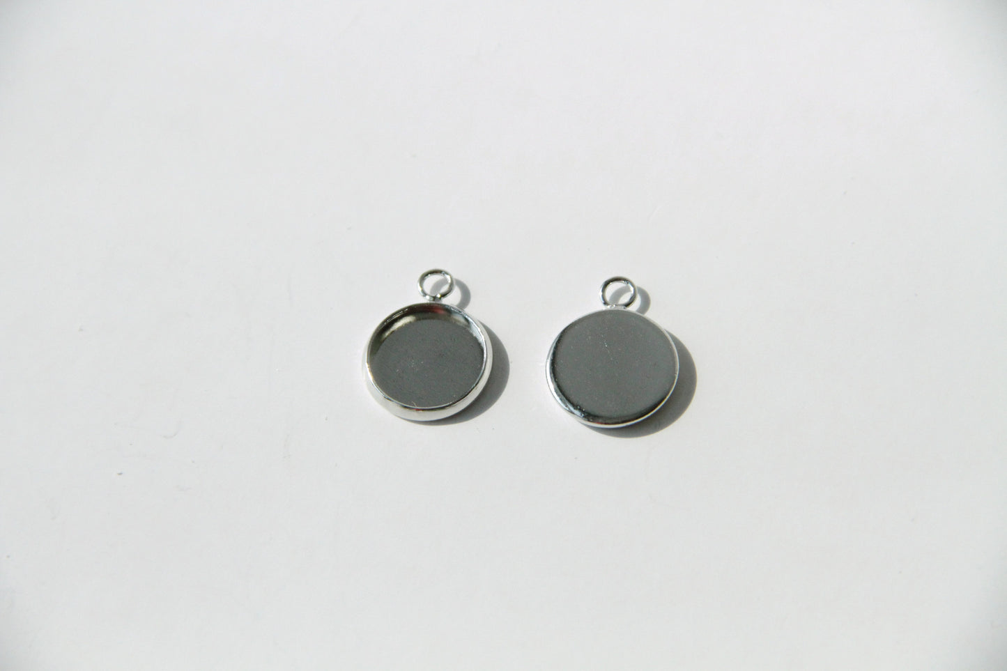 Cabochon Setting- 12mm, Blank Tray Pendant, Silver - KEY Handmade
 - 1