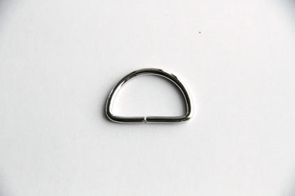 D Ring - 1 inch, Split Unwelded, Silver - KEY Handmade
 - 1
