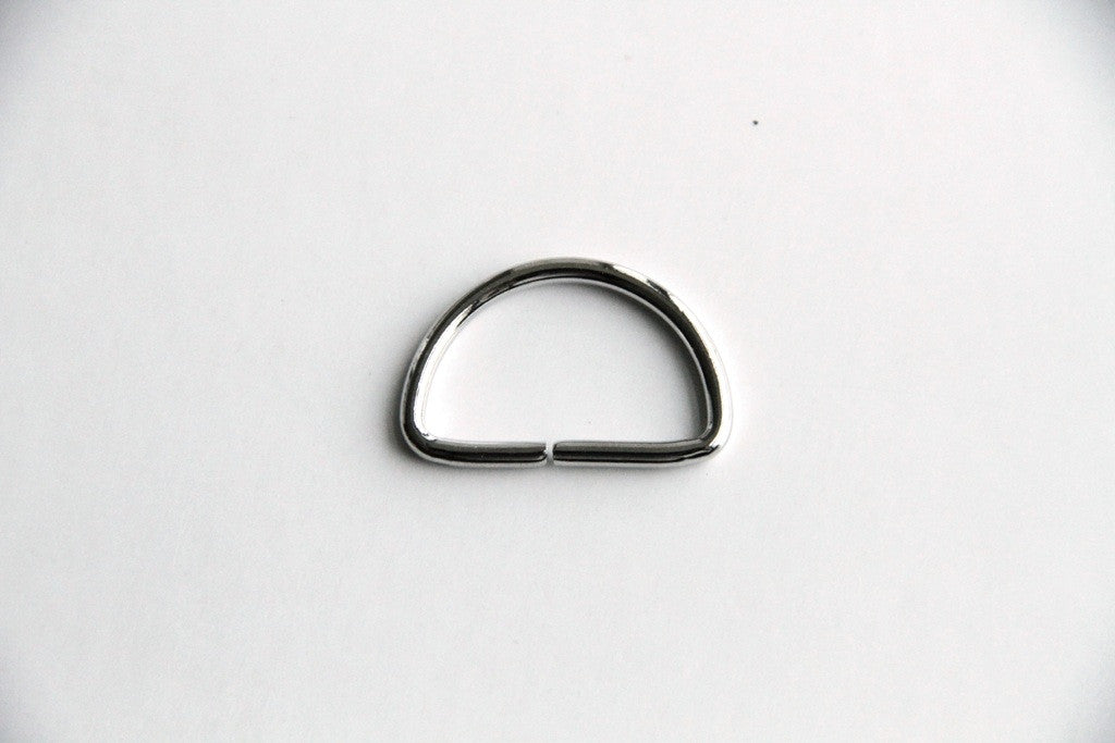 D Ring - 1 inch, Split Unwelded, Silver - KEY Handmade
 - 1