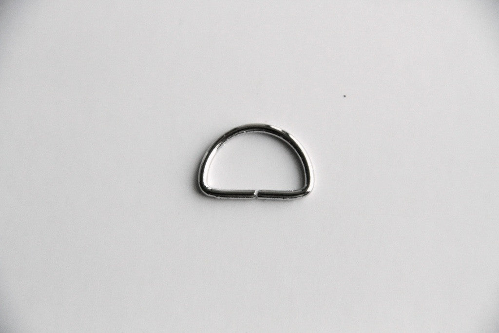 D Ring - 3/4 inch, Split Unwelded, Silver - KEY Handmade
 - 1