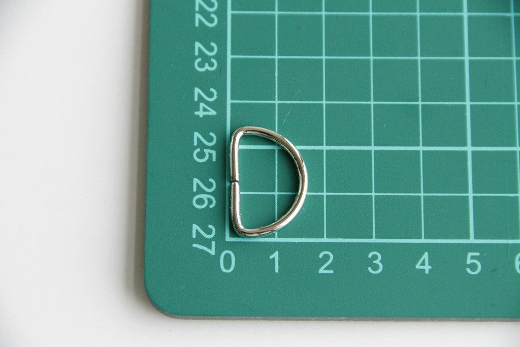 D Ring - 3/4 inch, Split Unwelded, Silver - KEY Handmade
 - 3