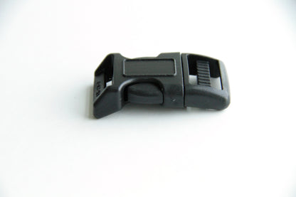 Side Press Release Curved Buckle - 3/4 inch, Plastic Heavy Duty, Black - KEY Handmade
 - 2