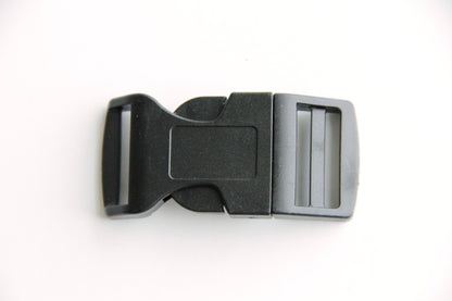 Side Press Release Curved Buckle - 1 inch, Plastic Heavy Duty, Black - KEY Handmade
 - 1