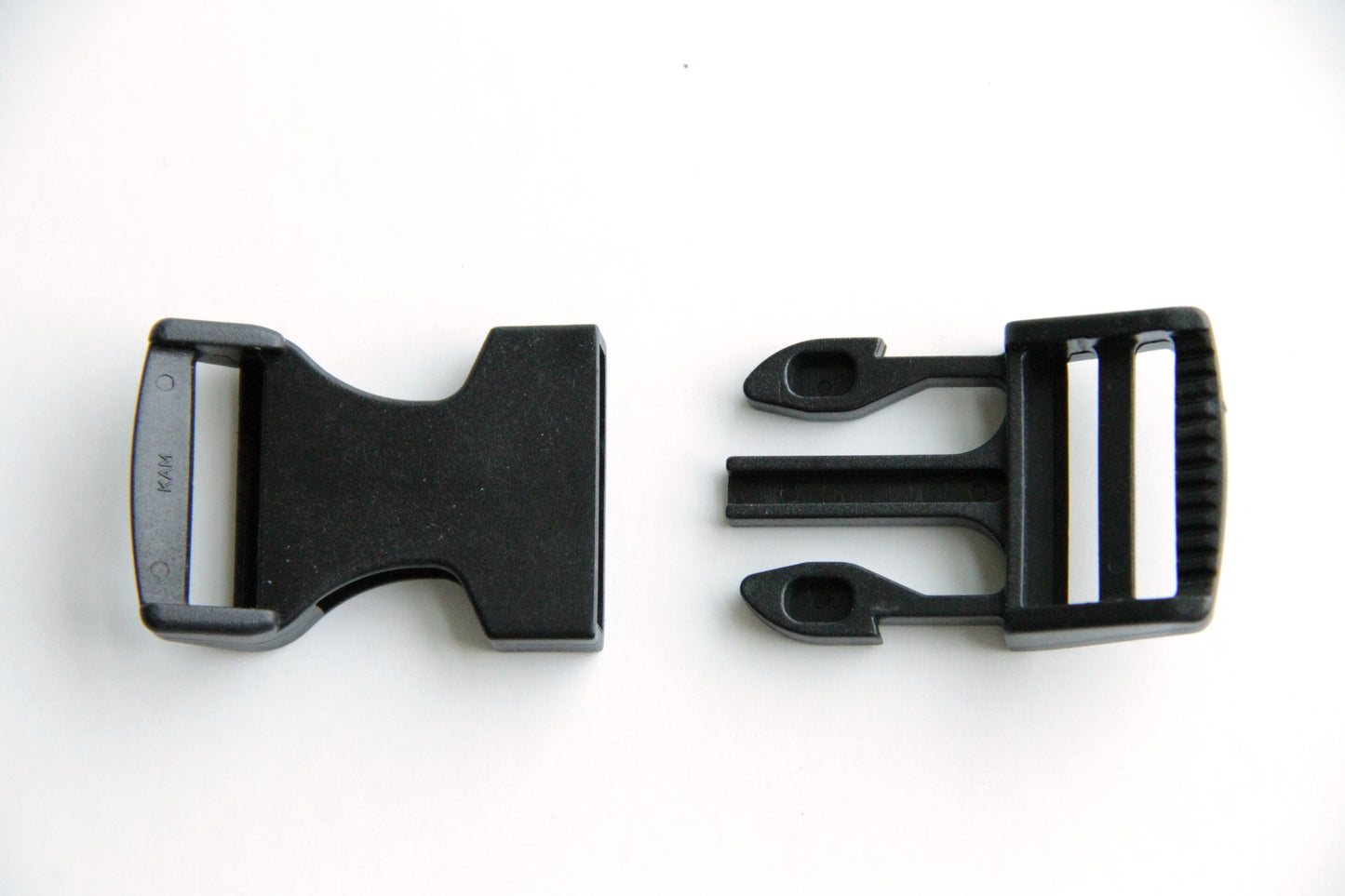 Side Press Release Curved Buckle - 1 inch, Plastic Heavy Duty, Black - KEY Handmade
 - 4