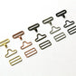 Bow Tie Hardware - 19mm, Metal, Slide Eye Hook.