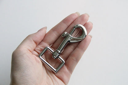 Snap Hook - 1 inch, Metal, Heavy Duty, Silver - KEY Handmade
 - 2