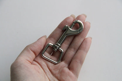 Snap Hook - 3/4 inch, Metal, Heavy Duty, Silver - KEY Handmade
 - 2