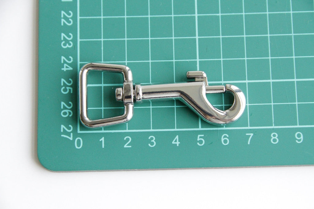Snap Hook - 3/4 inch, Metal, Heavy Duty, Silver - KEY Handmade
 - 3
