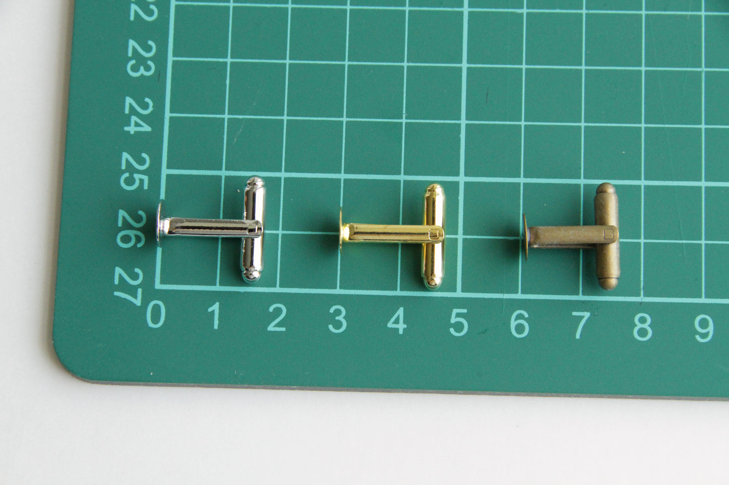 Cufflink Blank Hardware - 8mm, Flat Glue Pad.