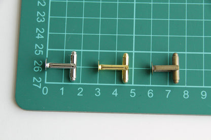 Cufflink Blank Hardware - 8mm, Flat Glue Pad.