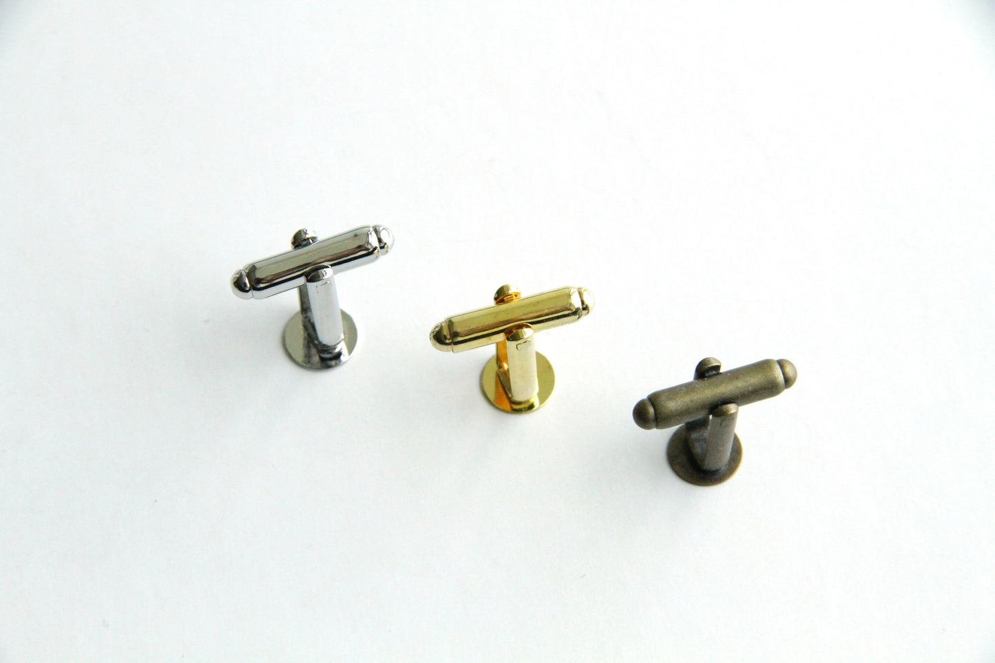 Cufflink Blank Hardware - 8mm, Flat Glue Pad.