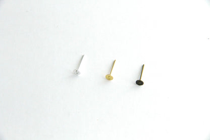 Earring Post - 4mm Flat Glue Pad - KEY Handmade
 - 1