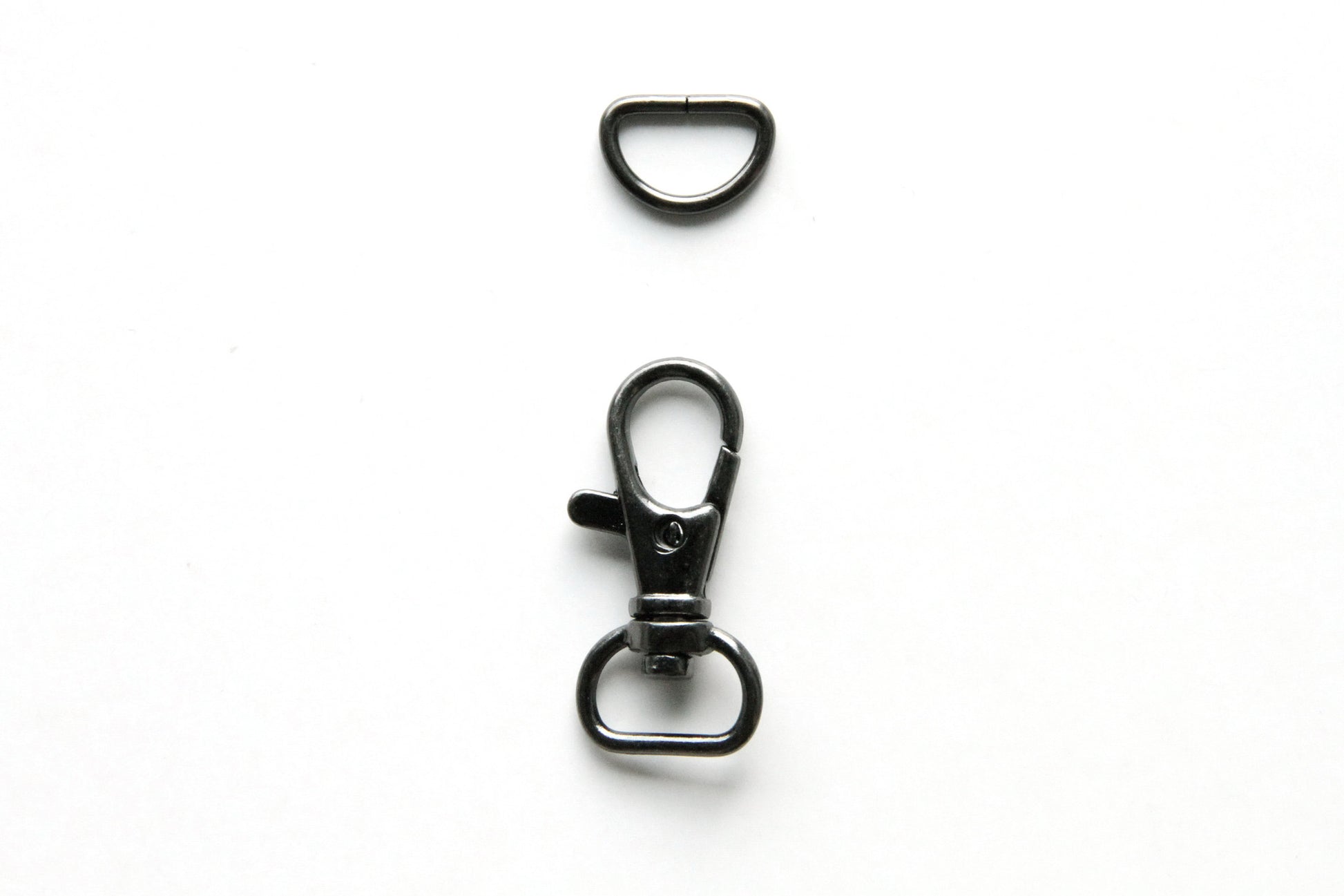 Wristlet Hardware - 1/2 inch, Swivel Hook and D Ring