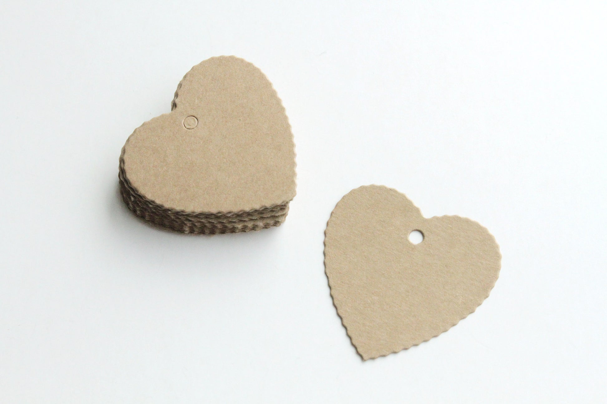 Paper Tag - Small Heart Shape - KEY Handmade
 - 1