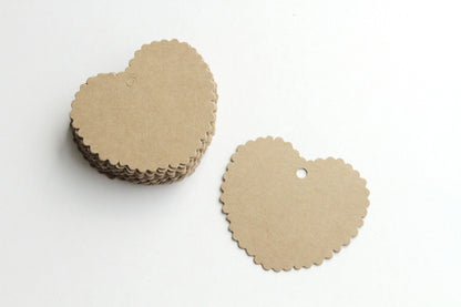 Paper Tag - Big Heart Shape - KEY Handmade
 - 1