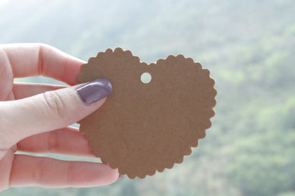 Paper Tag - Big Heart Shape - KEY Handmade
 - 2