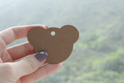 Paper Tag - Teddy Bear Shape - KEY Handmade
 - 2