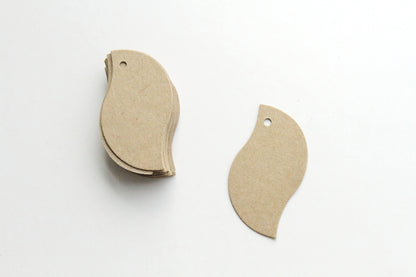 Paper Tag - Leave Shape - KEY Handmade
 - 1