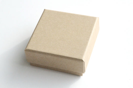 Kraft Box - Base and Lid, 6.5cm x 6.5cm x 3cm - KEY Handmade
 - 1