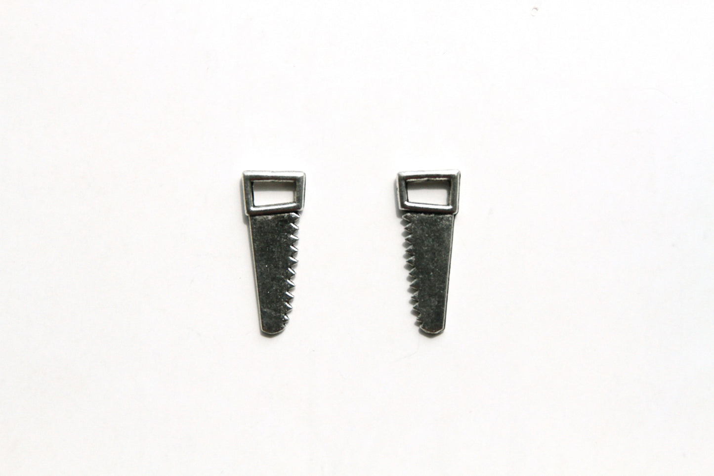 Charm - Saw, Antique Silver - KEY Handmade
 - 1