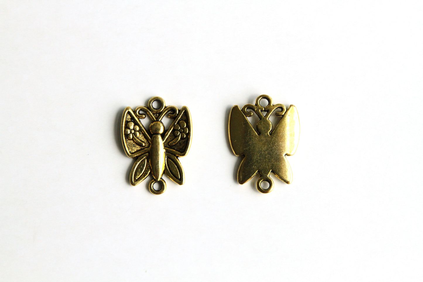 Charm - Butterfly, Antique Gold - KEY Handmade
 - 1