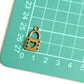 Charm - Lock with Heart Shape Key Hole, Antique Brass - KEY Handmade
 - 3