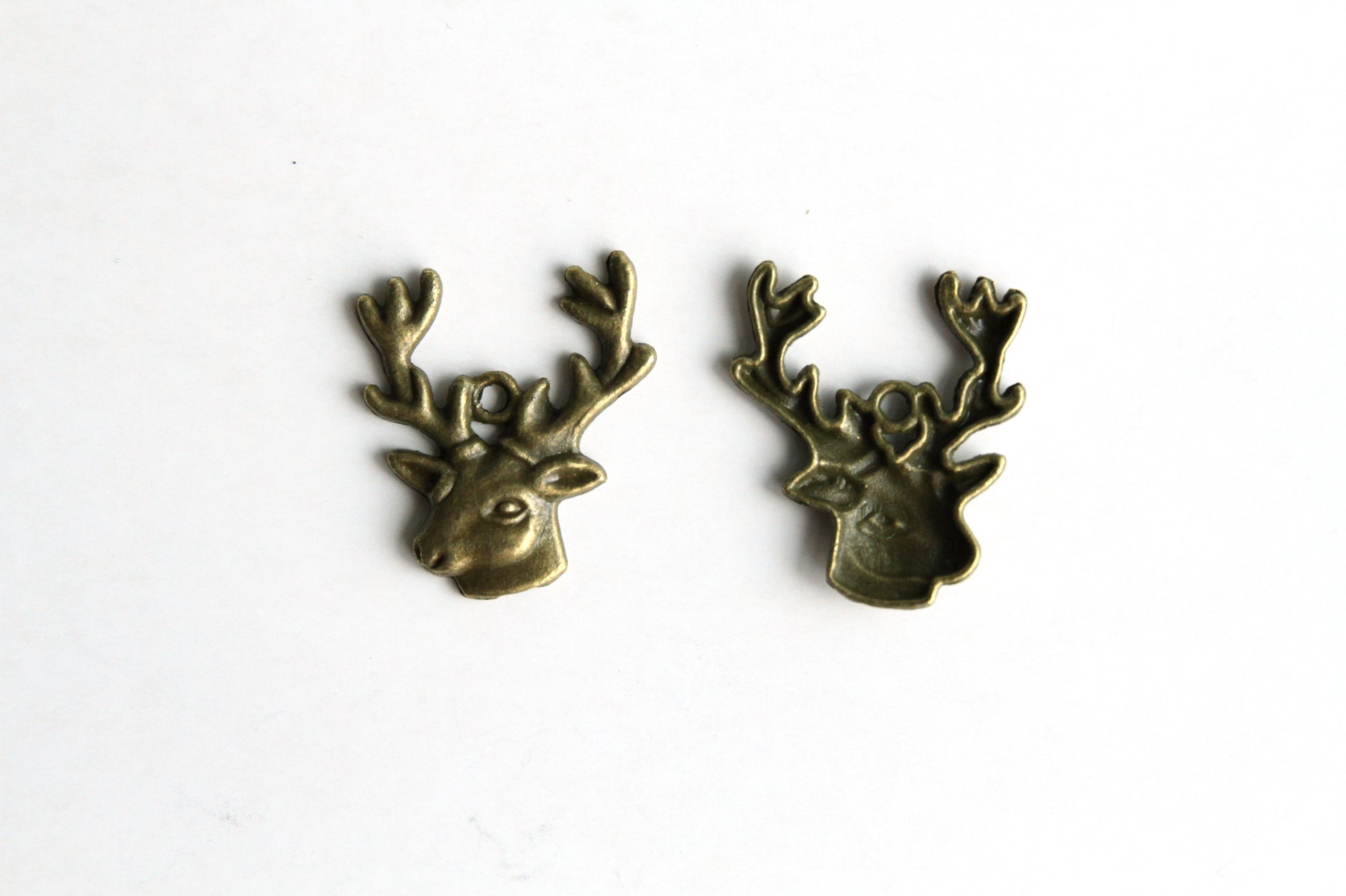 Charm - Reindeer, Antique Brass - KEY Handmade
 - 1