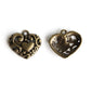 Charm - Heart, Antique Brass - KEY Handmade
 - 1