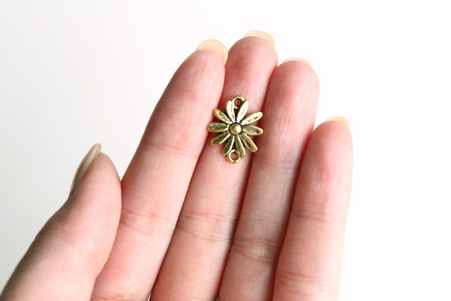 Connector - Sun Flower, Antique Gold - KEY Handmade
 - 2