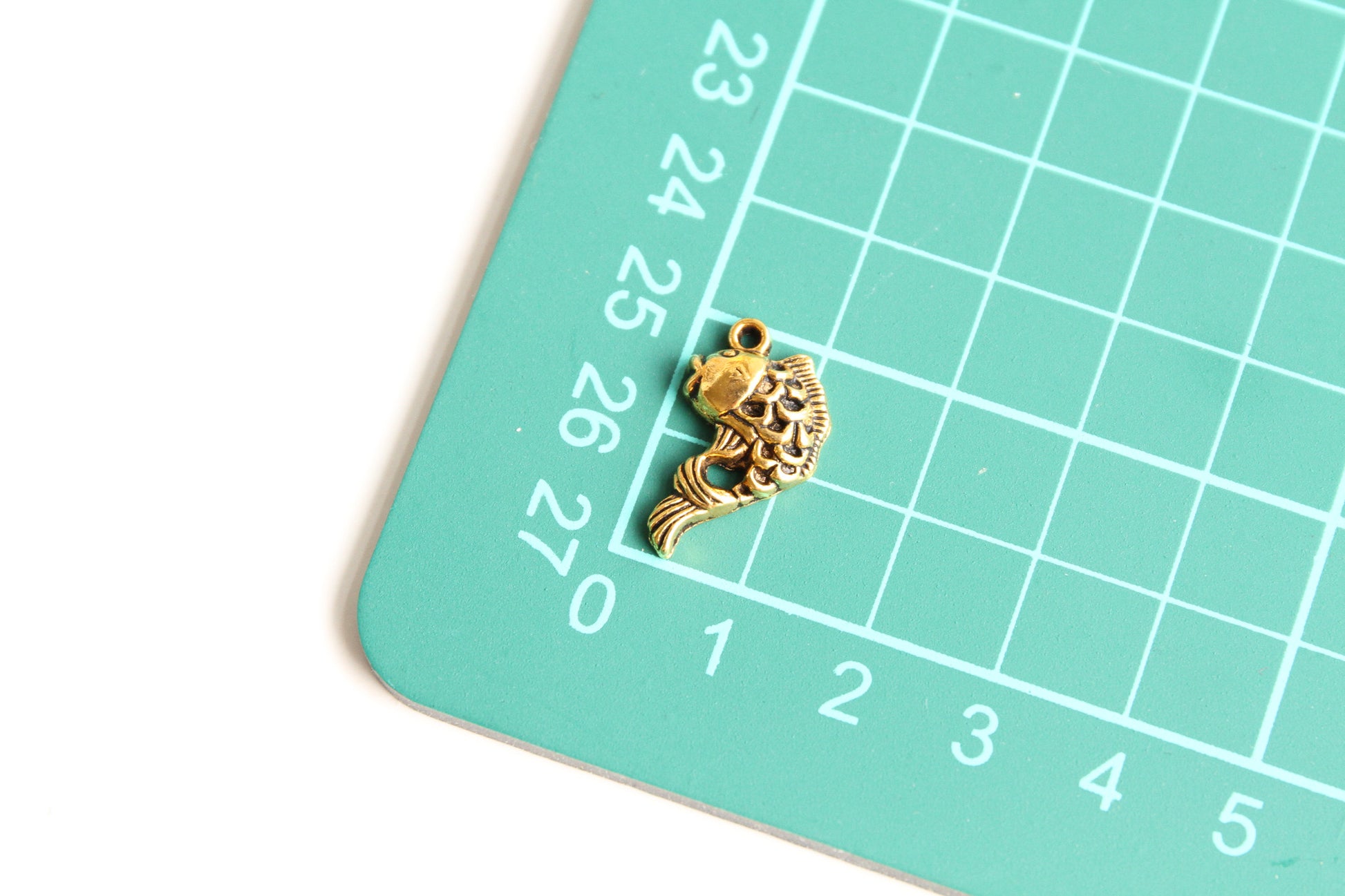Charm - Koi Fish, Antique Gold - KEY Handmade
 - 3