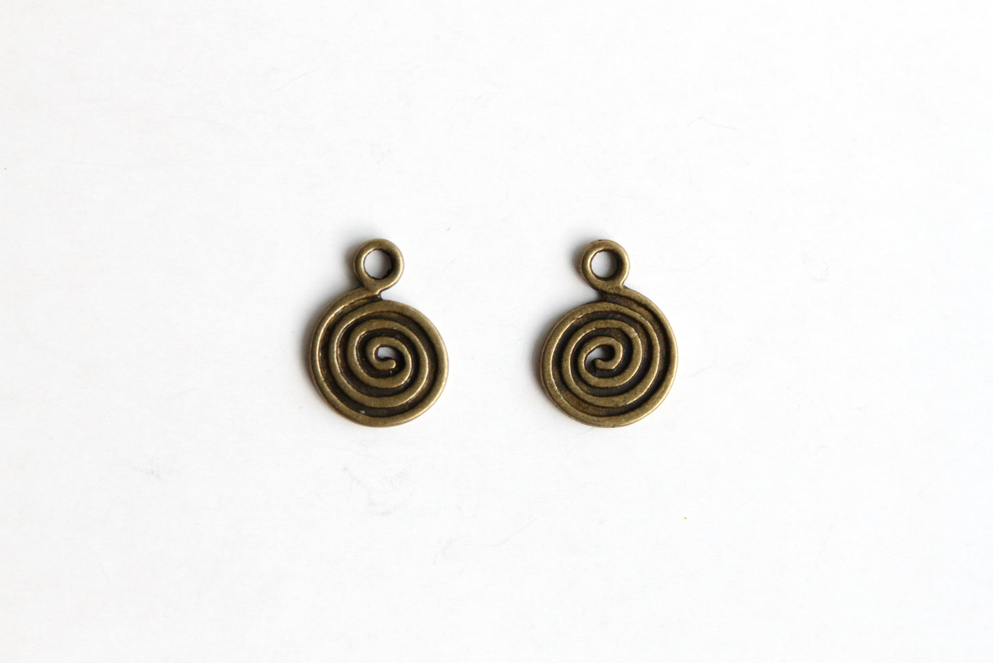 Charm - Swirl, Antique Brass - KEY Handmade
 - 1